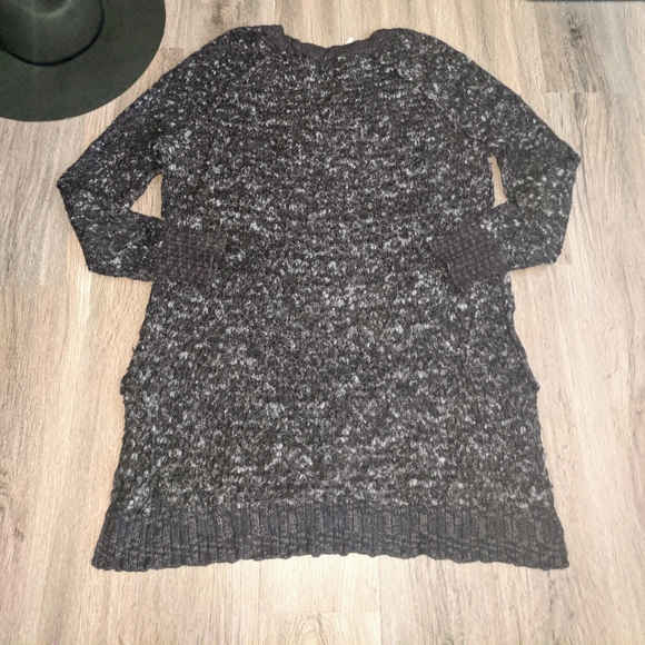 Free People Blue & Black Nubby Knit Sweater XS - Picture 2 of 6